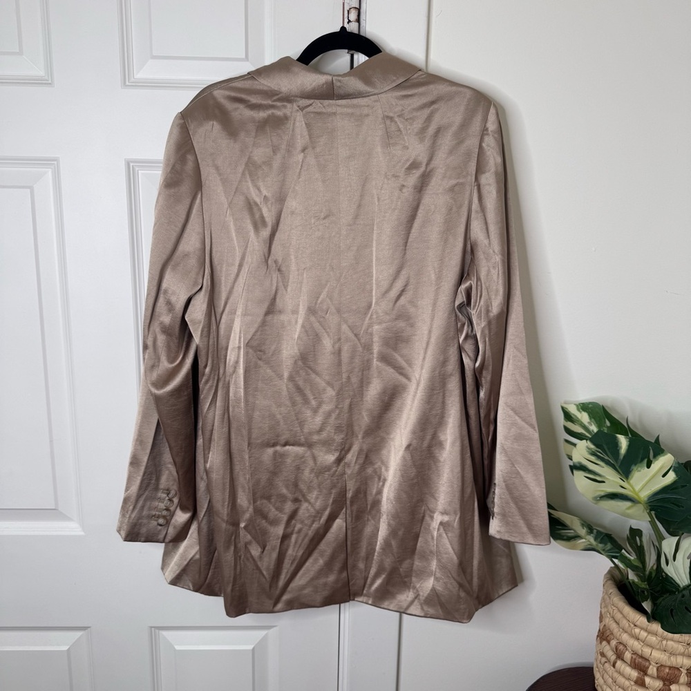 Madewell Champagne Satin Blazer Jacket - Picture 5 of 6